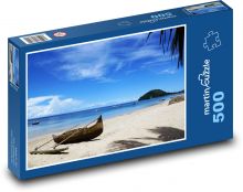 Madagaskar - wyspa, łódź Puzzle 500 elementów - 46x30 cm