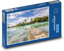Moře - palmy, příroda Puzzle 500 dílků - 46 x 30 cm
