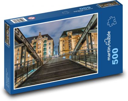 Most - budova, mesto - Puzzle 500 dielikov, rozmer 46x30 cm 
