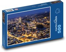 Frankfurt - Německo, město Puzzle 500 dílků - 46 x 30 cm