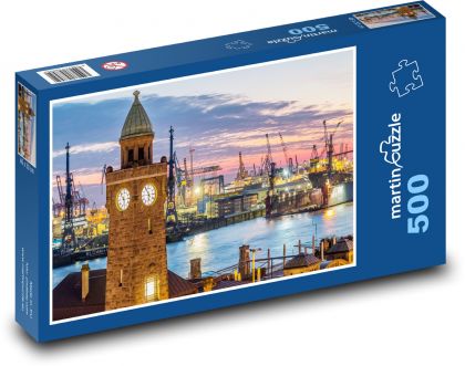Přístav - cestovat, Hamburg - Puzzle 500 dílků, rozměr 46x30 cm