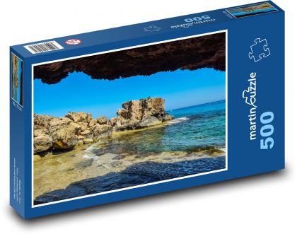 Skaliste wybrzeże - morze, skały - Puzzle 500 elementów, rozmiar 46x30 cm