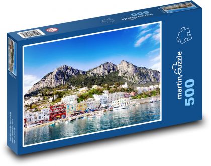 Itálie - Capri, domy - puzzle 500 dílků