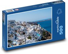 Santorini - Grécko, ostrov Puzzle 500 dielikov - 46 x 30 cm 