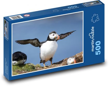 Puffin - bird, animal - Puzzle of 500 pieces, size 46x30 cm 