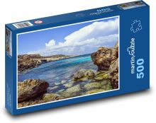 Kypr - Cavo Greko, moře Puzzle 500 - 46x30 cm