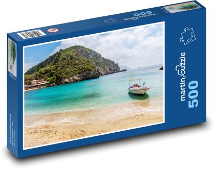 Greece - Corfu Beach - Puzzle of 500 pieces, size 46x30 cm 