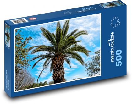 Palma, niebo - Puzzle 500 elementów, rozmiar 46x30 cm