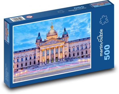 Lipsko - budova, sasko - Puzzle 500 dílků, rozměr 46x30 cm