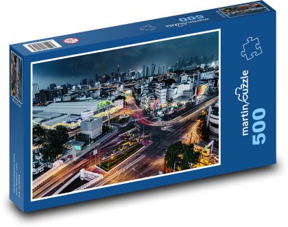 Město - Bangkok, Thajsko - Puzzle 500 dílků, rozměr 46x30 cm