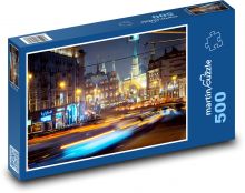 Ulica - miasto, budynki Puzzle 500 elementów - 46x30 cm