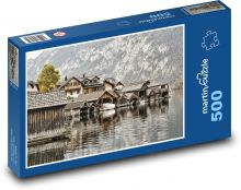 Hallstatt - Rakousko, jezero   Puzzle 500 dílků - 46 x 30 cm