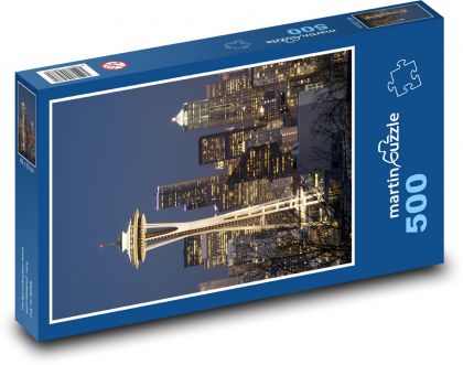 Město - Seattle, Washington - Puzzle 500 dílků, rozměr 46x30 cm