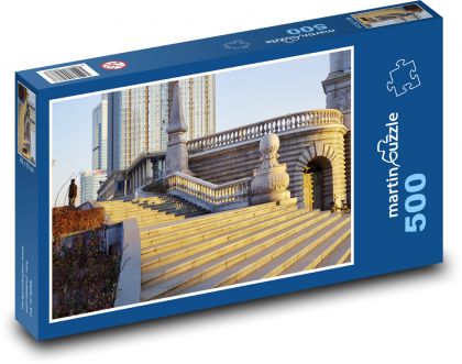 Schody - mramor, budova - Puzzle 500 dílků, rozměr 46x30 cm