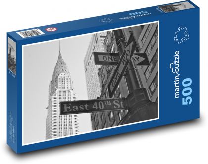 New York - Usa, ulice - Puzzle 500 dílků, rozměr 46x30 cm