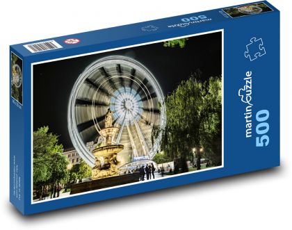 Obří kolo - noční život, město - puzzle 500 dílků