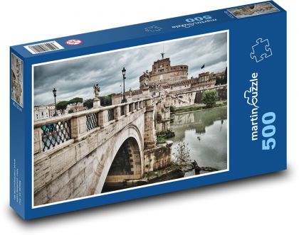 Řím, řeka  - Puzzle 500 dílků, rozměr 46x30 cm