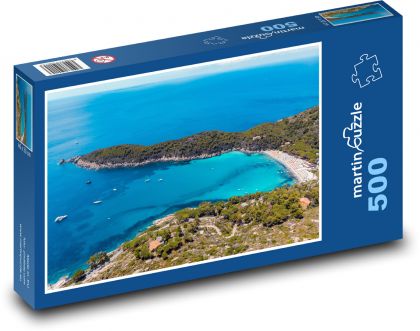 Ostrov Elba - Itálie, moře  - Puzzle 500 dílků, rozměr 46x30 cm
