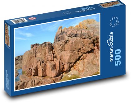 Skály - pobřeží, příroda - puzzle 500 dílků