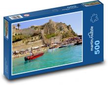 Prístav - lode, pobrežie Puzzle 500 dielikov - 46 x 30 cm 