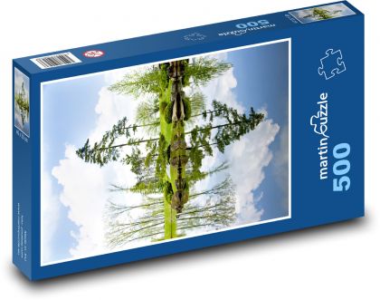 Staw - jezioro, drzewa - Puzzle 500 elementów, rozmiar 46x30 cm