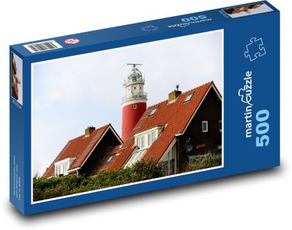 Lighthouse - Houses, The Netherlands - Puzzle of 500 pieces, size 46x30 cm 