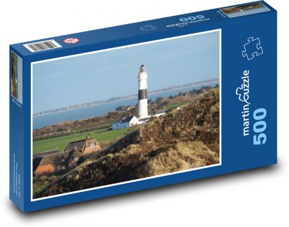 Maják - ostrov Sylt, Německo  - Puzzle 500 dílků, rozměr 46x30 cm