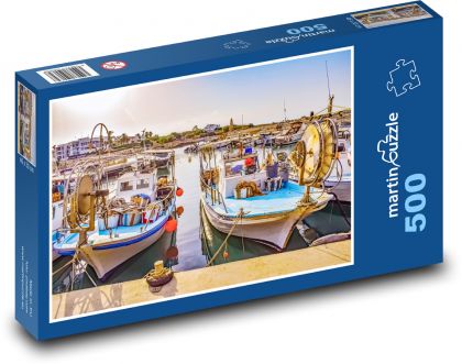 Rybársky prístav - more, lode - Puzzle 500 dielikov, rozmer 46x30 cm 