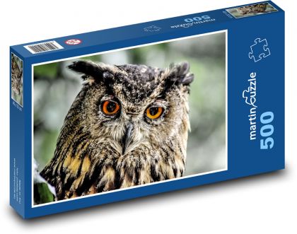 Sova - sova, vták - Puzzle 500 dielikov, rozmer 46x30 cm 