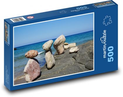Ibiza - kameny, moře - Puzzle 500 dílků, rozměr 46x30 cm