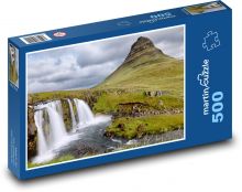 Vodopád - příroda, skála Puzzle 500 - 46x30 cm