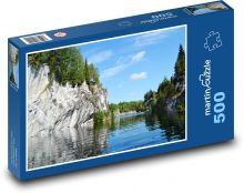 Rocks - water, trees Puzzle of 500 pieces - 46 x 30 cm