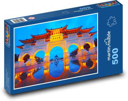 Taipei - Taiwan, night city - Puzzle of 500 pieces, size 46x30 cm 