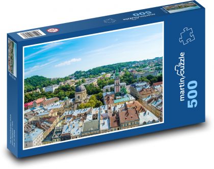 Ukrajina - Evropa, město - Puzzle 500 dílků, rozměr 46x30 cm