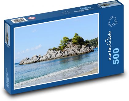 Plaża - skała, wyspa - Puzzle 500 elementów, rozmiar 46x30 cm