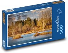 Jezero - voda, ostrovy Puzzle 500 - 46x30 cm
