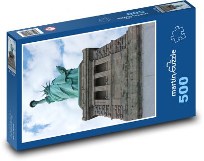 Statue of Liberty - Sunset, New York City - Puzzle of 500 pieces, size 46x30 cm 