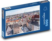 München - Marienplatz, Rathaus Puzzle 500 Teile - 46 x 30 cm