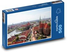Katedra - kościół, miasto Puzzle 500 elementów - 46x30 cm