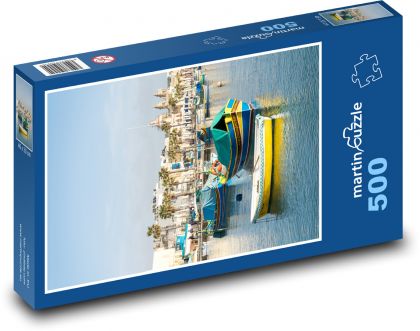 Marsaxlokk - Malta port - Puzzle of 500 pieces, size 46x30 cm 