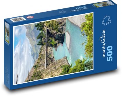 Most - řeka, venkov - puzzle 500 dílků