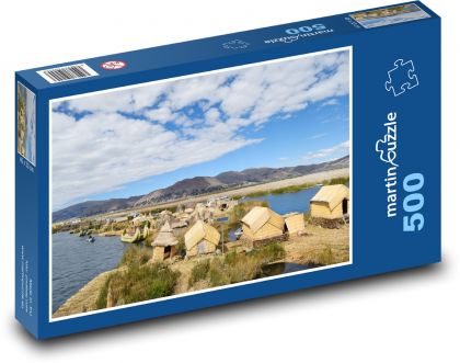 Häuser am Wasser - Natur, Boote - Puzzle - 500 Teile