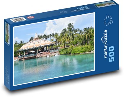 Palm trees - sea, nature - Puzzle of 500 pieces, size 46x30 cm 