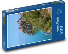 Hrad - ostrov, moře Puzzle 500 dílků - 46 x 30 cm
