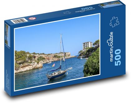 Cala figuera - Majorka, Zatoka - Puzzle 500 elementów, rozmiar 46x30 cm