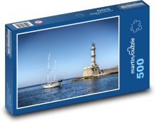Loď - maják, moře Puzzle 500 dílků - 46 x 30 cm
