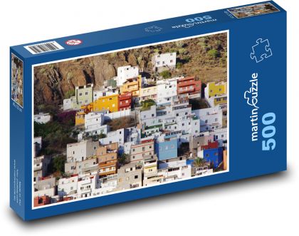 Tenerife - ostrov, domy - Puzzle 500 dielikov, rozmer 46x30 cm 
