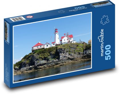 Green Island - lighthouse, coast - Puzzle of 500 pieces, size 46x30 cm 
