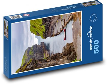 Faroe Islands - port, sea - Puzzle of 500 pieces, size 46x30 cm 