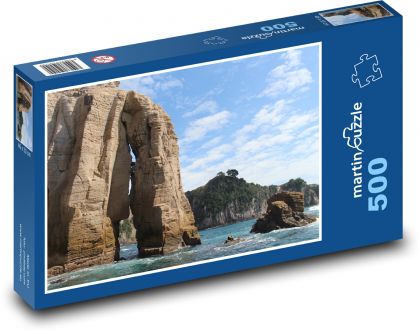 Nový Zéland - more, skaly - Puzzle 500 dielikov, rozmer 46x30 cm 